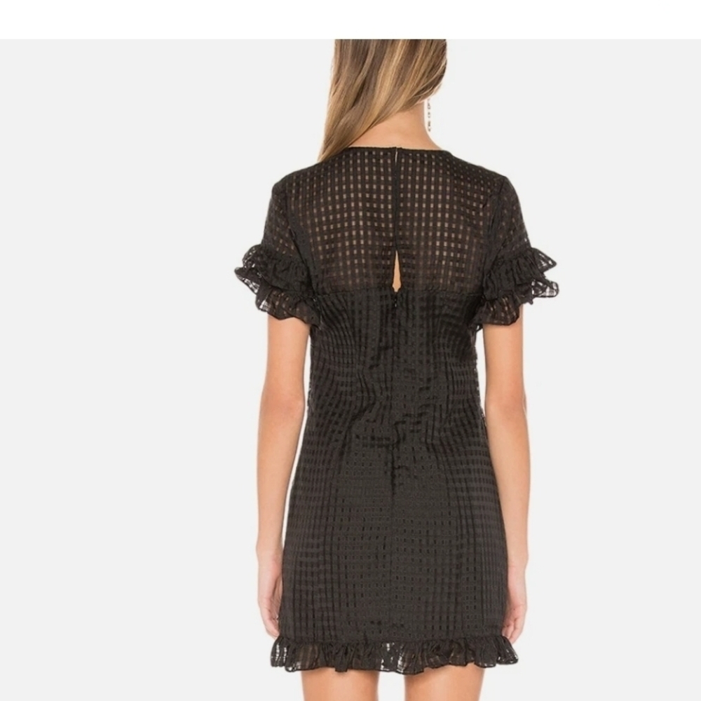 NWT BCBGeneration Black Checkered Mini Dress ruff… - image 3